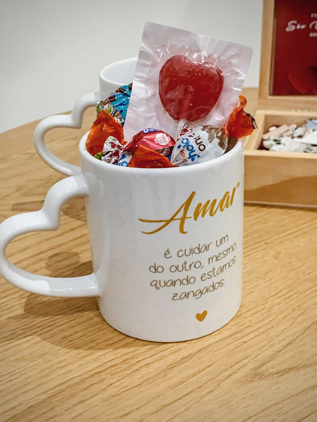 Caneca de Cerâmica pega Coração